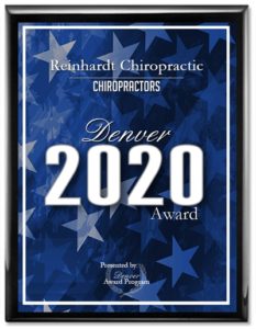 Reinhardt Chiropractic was awarded for one of the best Chiropractors in Denver 2020.